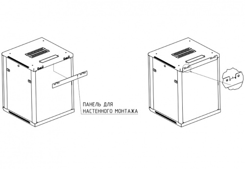 Twb fc 1866 gp ral9004 шкаф настенный 19 18u